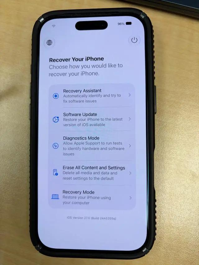 【告别“白苹果”恐慌！iOS 27 全新恢复模式详解】
6月23日消息，iOS 