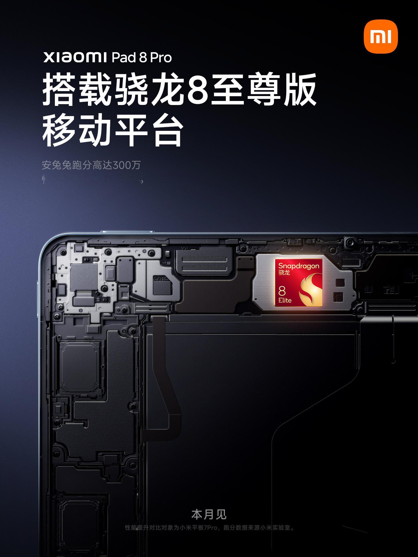 小米平板 8 Pro 处理器用的骁龙 8E，我猜标准版应该用骁龙 8sGen4 