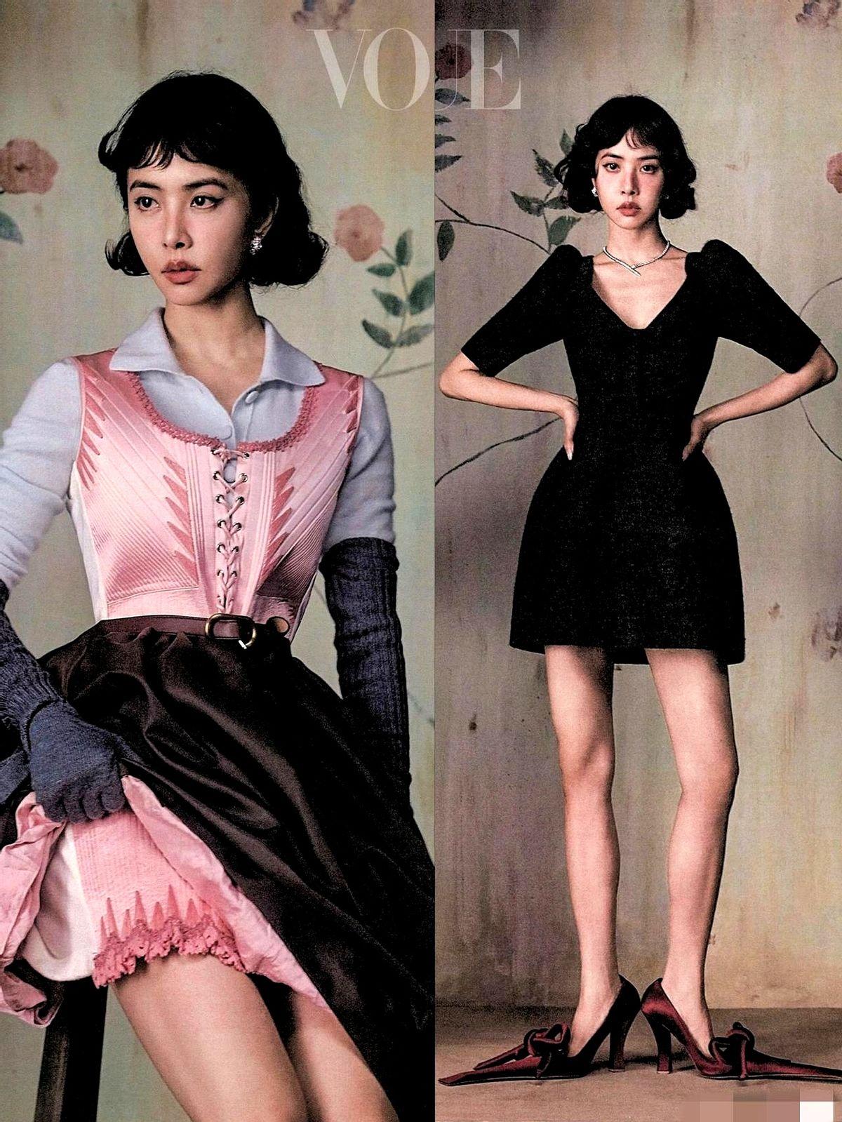 蔡依林登上VOGUE封面，化身复古波波头女郎 🎨

这是她第七次登上VOGUE