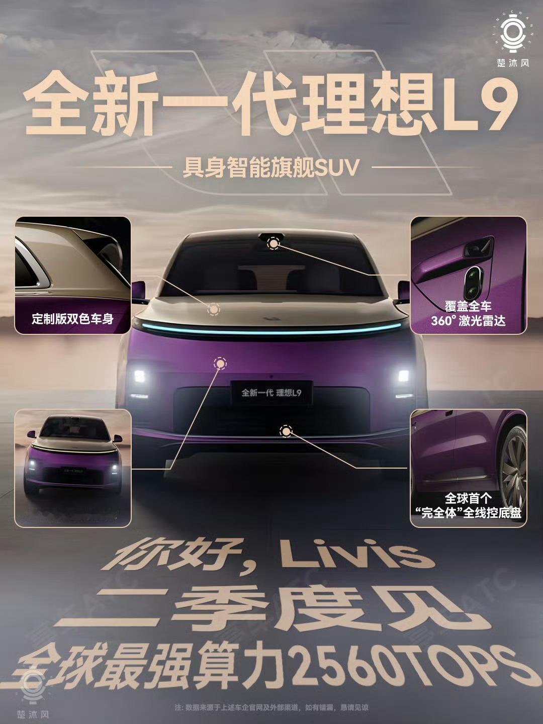 从这张官图里，其实已经能把全新一代理想 L9 的产品走向看得七七八八了。它依旧不