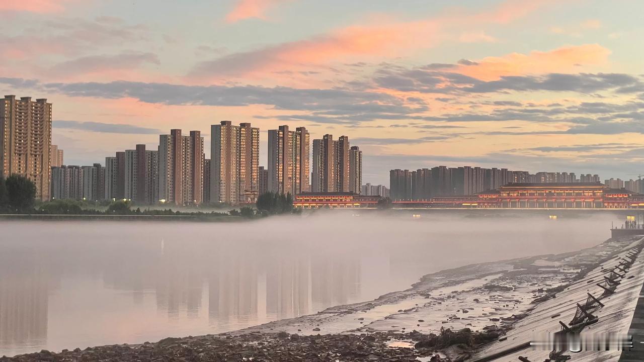 昨日犹如仙境般的咸阳湖，壮丽景观