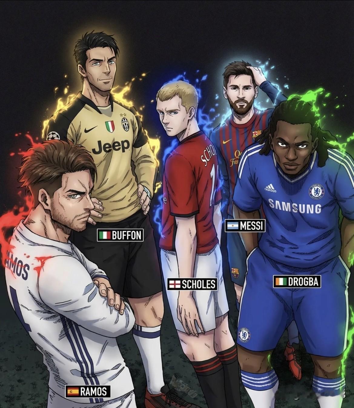 如果都在巅峰期，5人制足球哪个队会胜～
图片源于@ball.otaku
布冯 诺