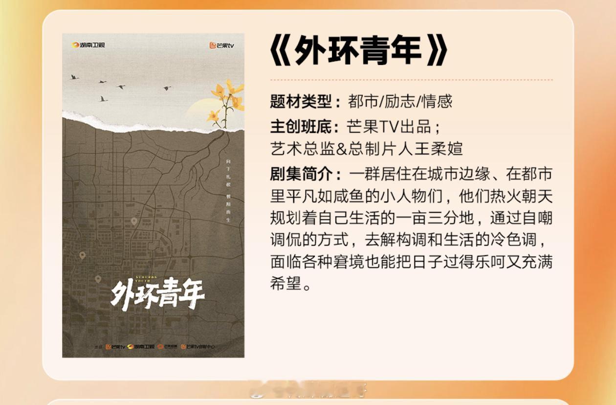 🥭电视剧《外环青年》主演接触：张彬彬、胡一天 
