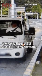 “这个收费员火了！”浙江杭州，一货车司机拉葡萄下高速，就在窗口打算付钱时，工作人