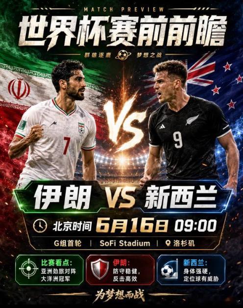 美加墨世界杯前瞻｜伊朗vs新西兰  ⚽这场比赛，伊朗是整体更值得高看的一方 🇮
