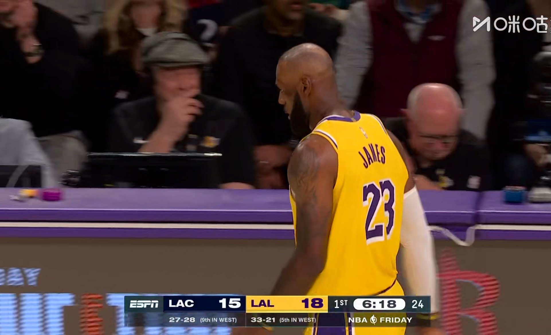 老詹厉害！ 快船vs湖人