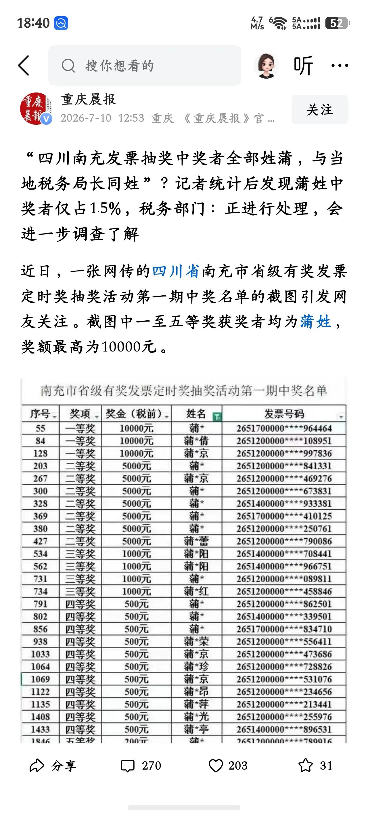 南充的水有点深啊。新闻要结合起来看。

前段时间新闻发布《四川南充彩票中奖出现多