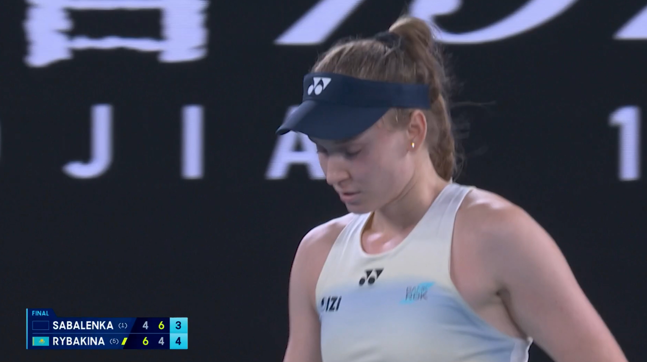 萨巴伦卡vs莱巴金娜 莱巴金娜再次破发！决胜盘连赢4局！4-3领先萨巴伦卡！澳网