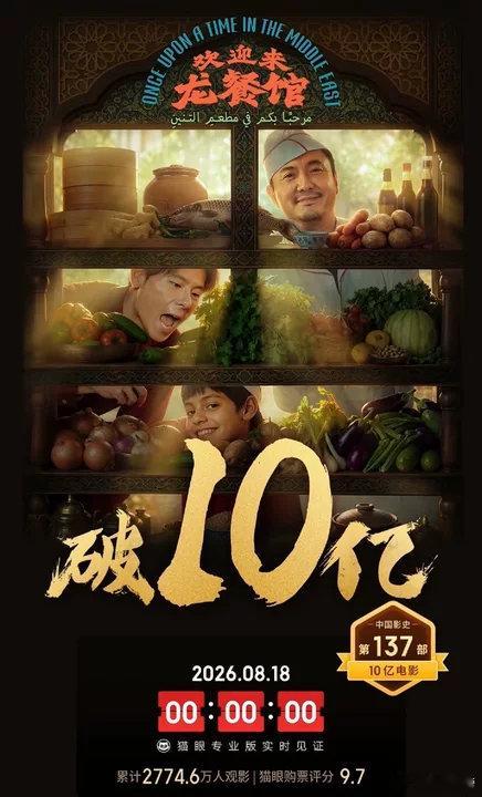 龙餐馆票房破10亿欢迎来龙餐馆票房破10亿 龙餐馆上映7天票房破10亿 恭喜龙餐
