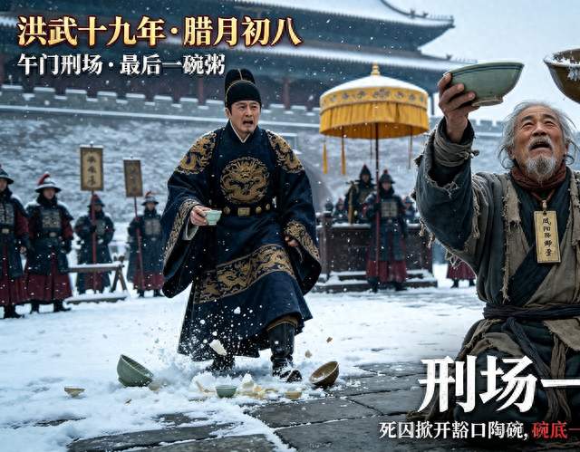 刑场一碗馊粥，死囚掀开豁口陶碗，碗底一行字惊得朱元璋摔碎玉杯