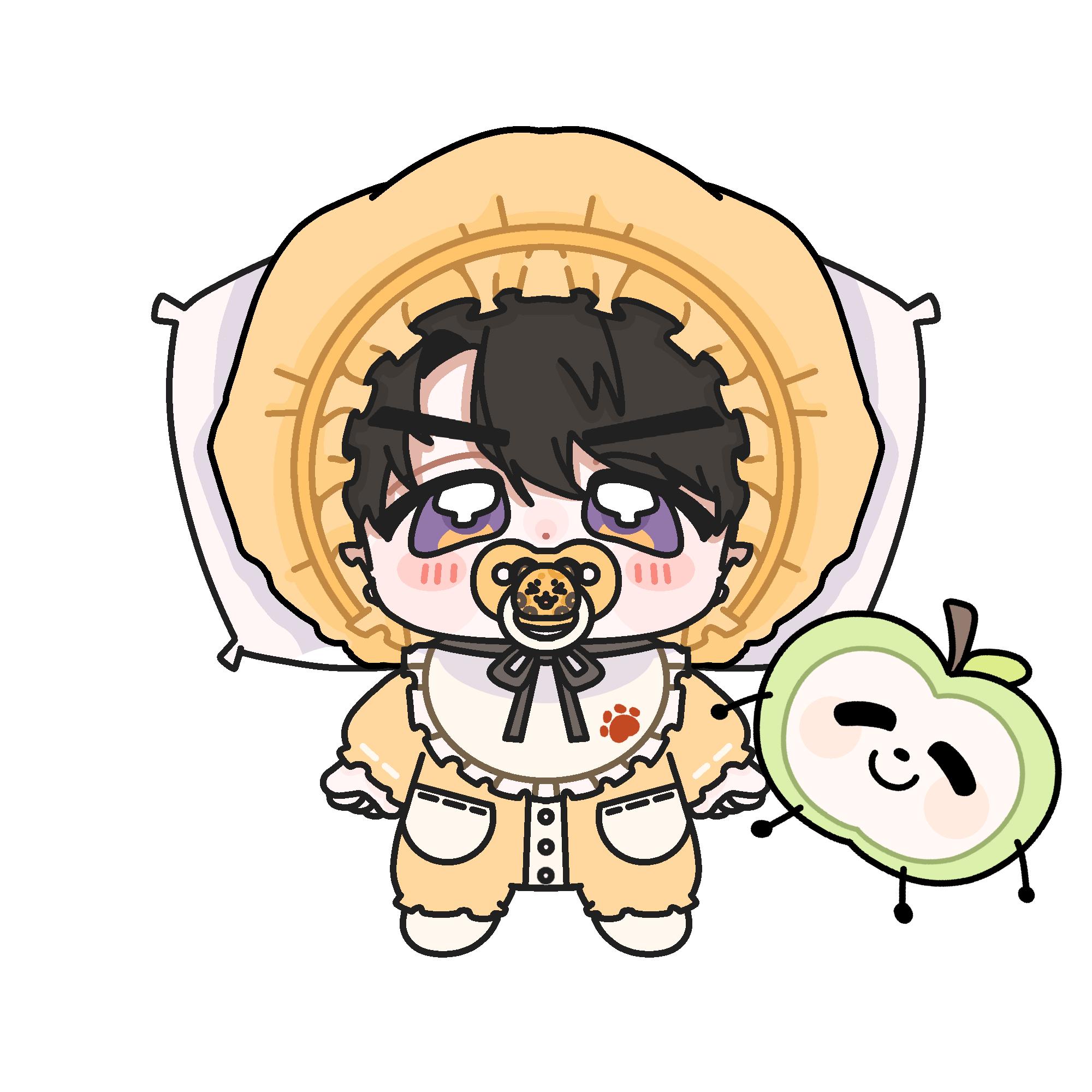 谁是乖宝宝啊？婴儿帽实在和成年体不太搭配，建设一个宝宝昼那样