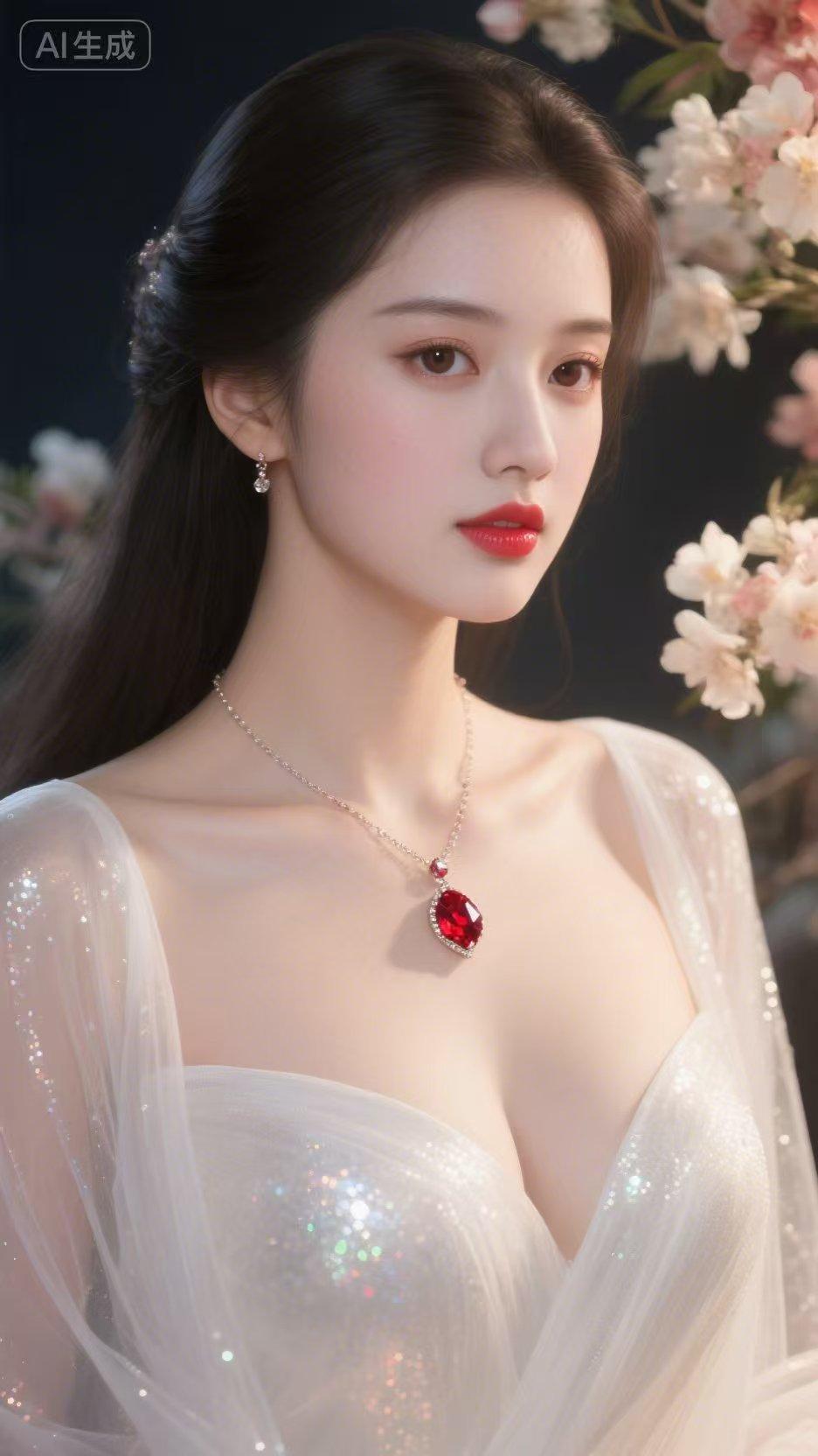 雨霖铃·纱衣佳人
 
白纱轻霑，暮烟笼碧，步绕芳甸。
鬓角斜簪新蕊，带几点期待。