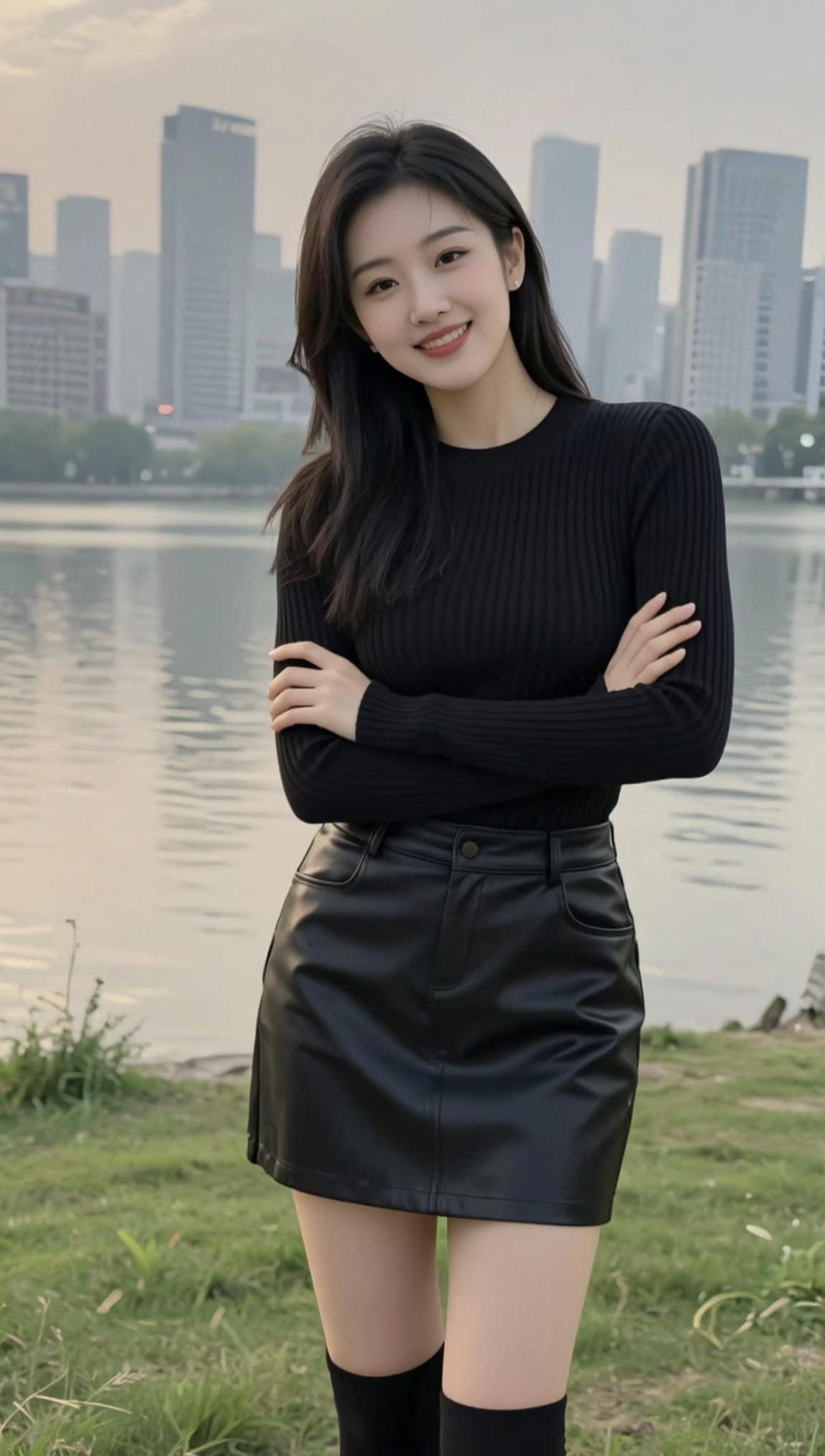 AI都市河畔照 抖音ai创作