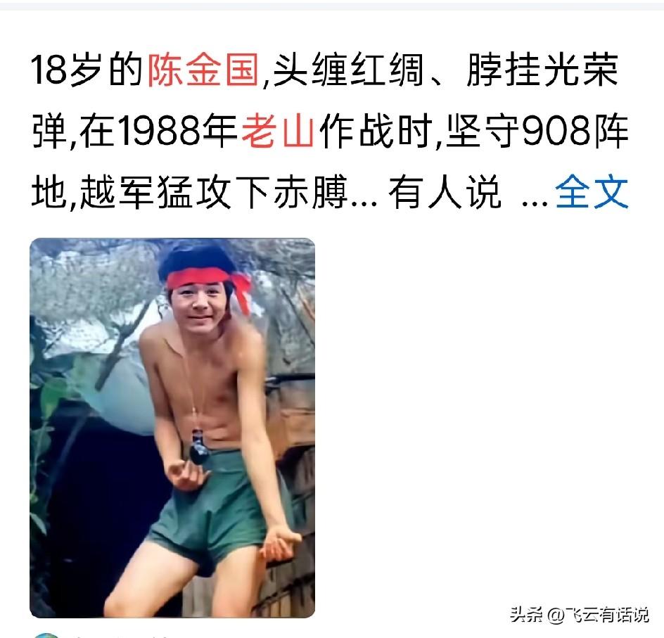 胸挂光荣弹的英雄陈金国的事迹很感人，但是大家更想知道这个英雄现在的幸福生活
网上