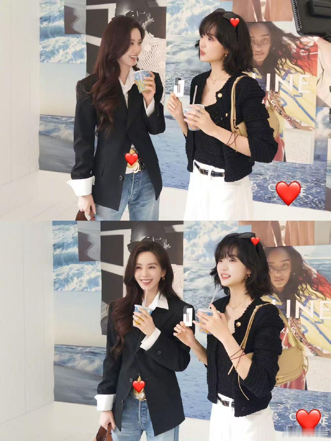 刘诗诗给Celine打码Celine合照 好耀眼的Celine家族 