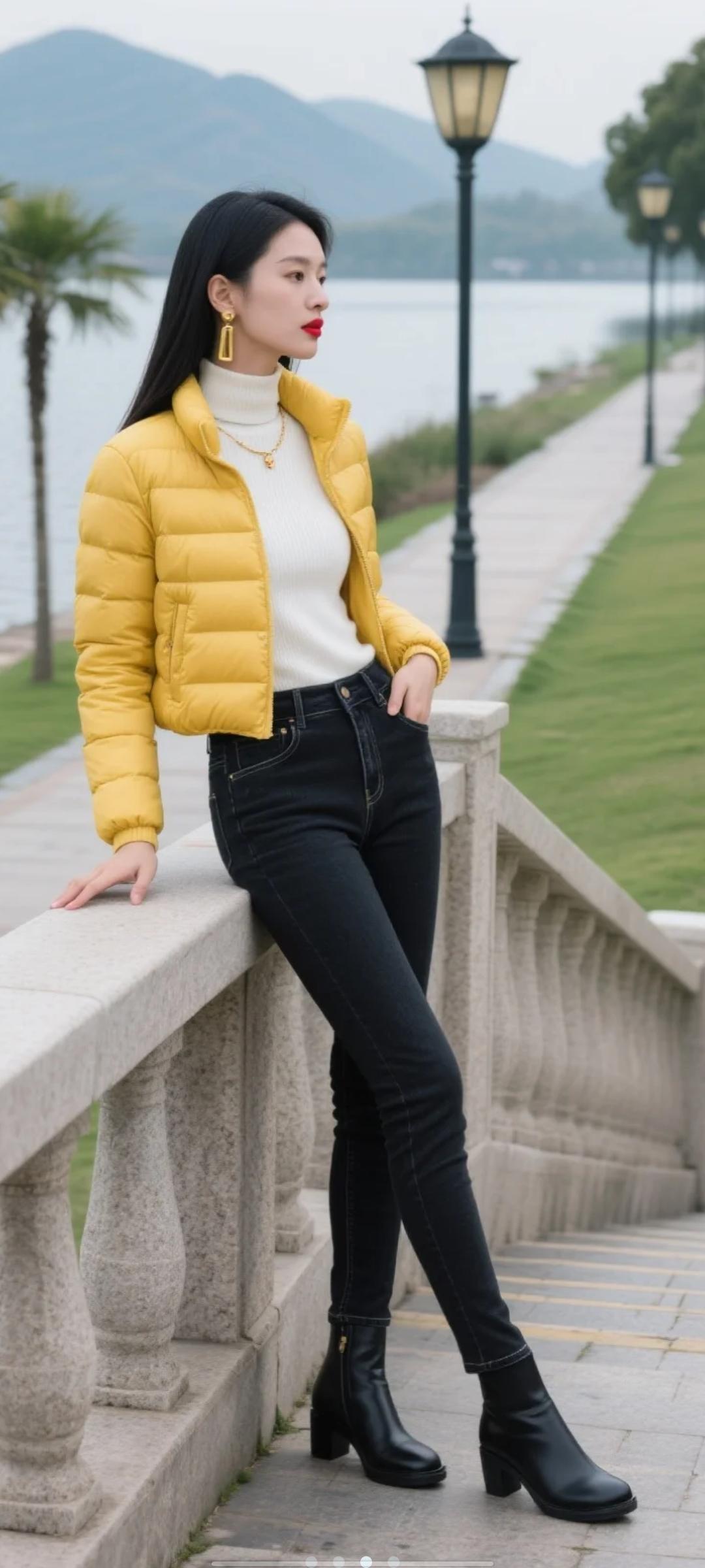 看看气质女神的穿着搭配吧请帮我生成一个视频：做搔首弄姿，勾引，面带微笑看着镜头，