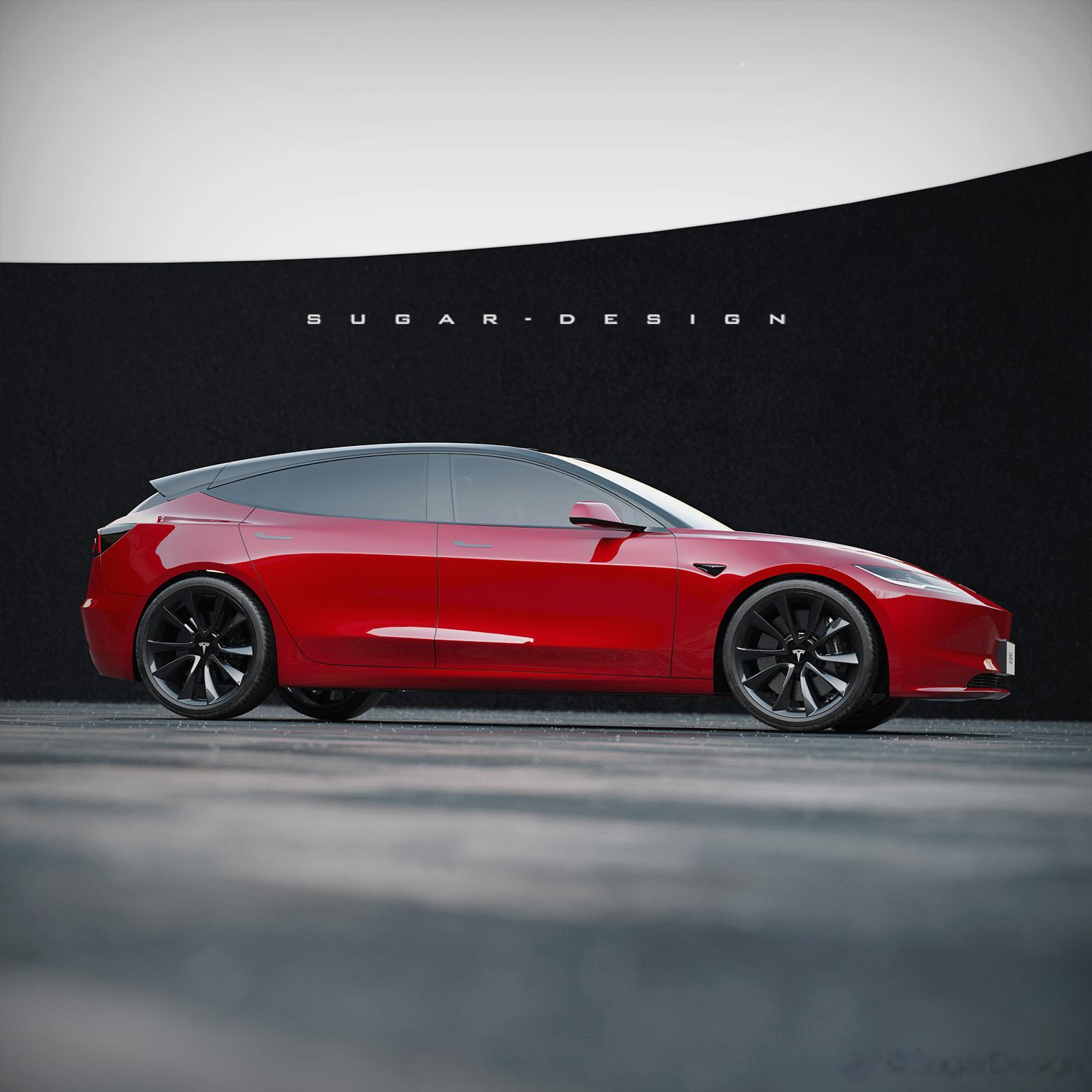 特斯拉model3GT车型还是挺帅的啊，我感觉这个样式和蔚来ET5有点竞争了，旅