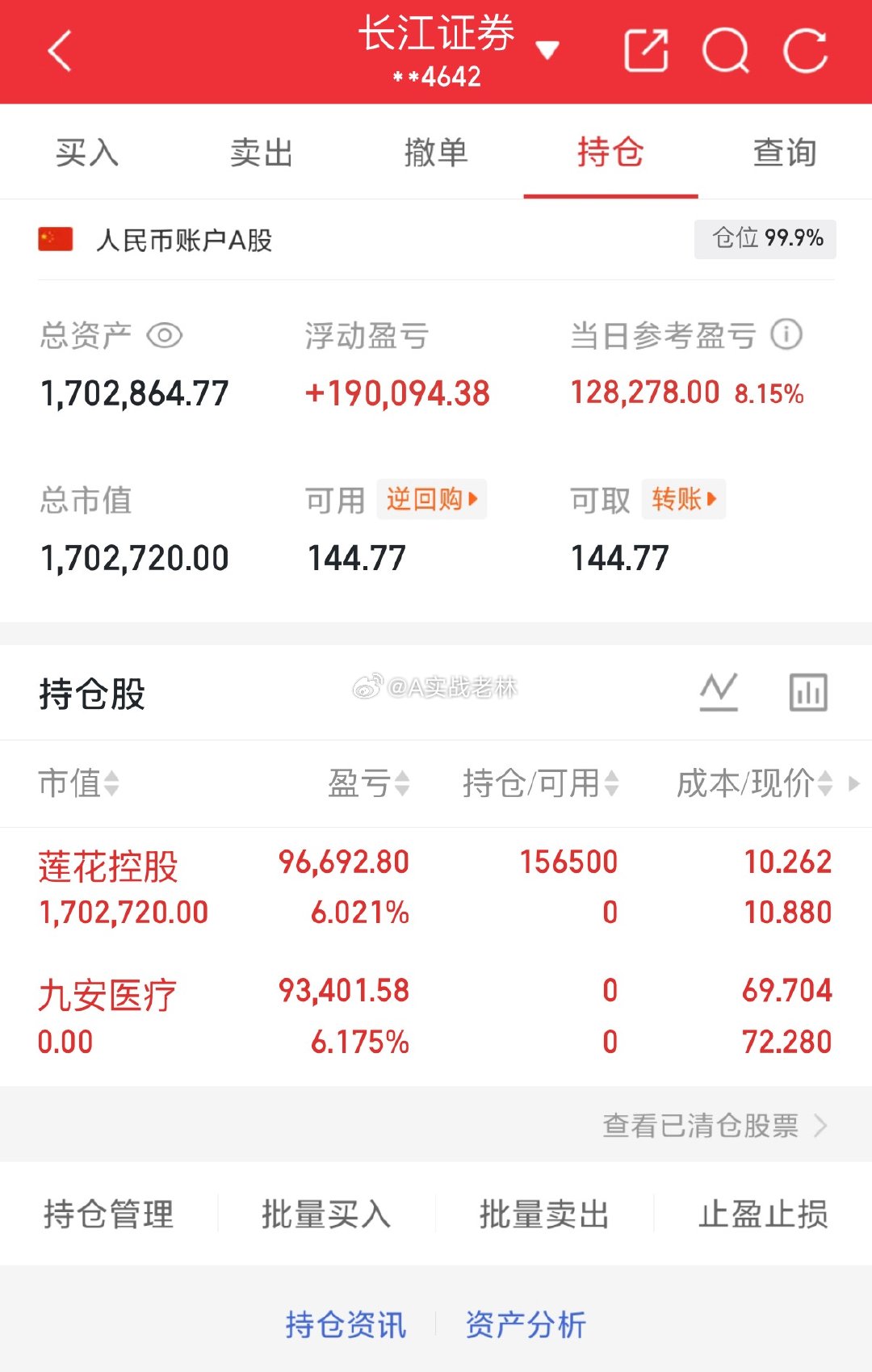 实盘记录.第56天A股