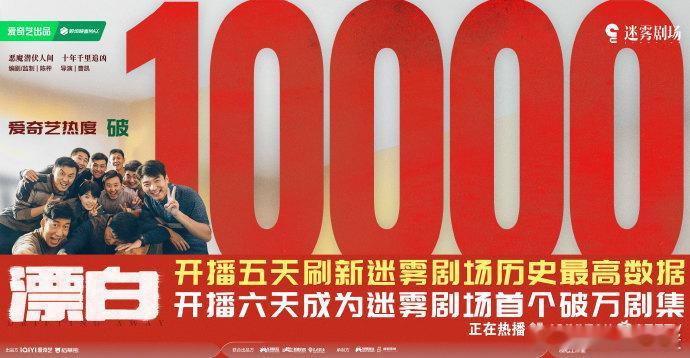 漂白热度破10000  郭京飞、王千源、赵今麦领衔主演的《漂白》站内热度破100