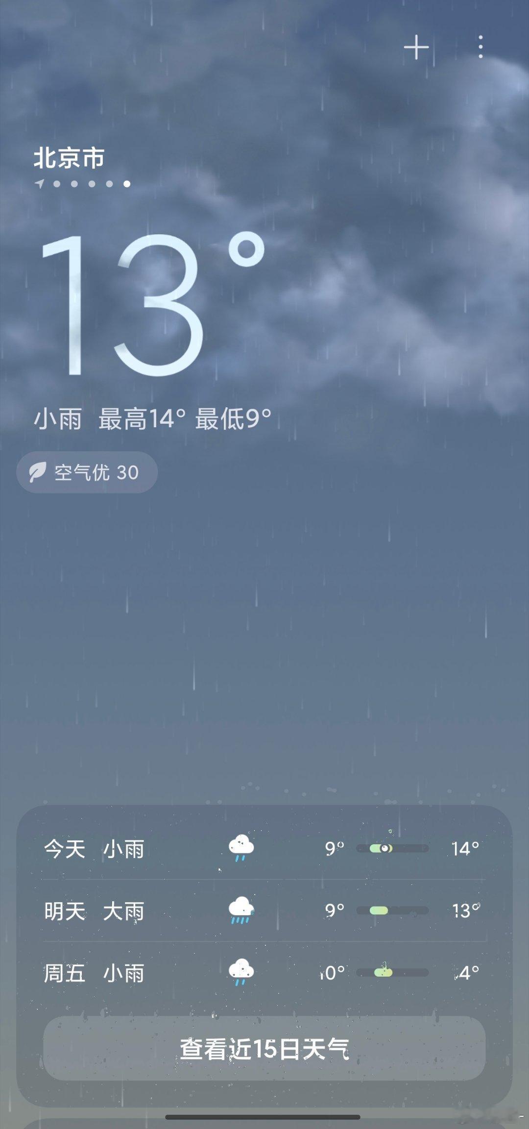 北京雨雨雨雨渲染了本人假期即将结束的怅惘之情，烘托了作者内心的落寞与对八天长假的