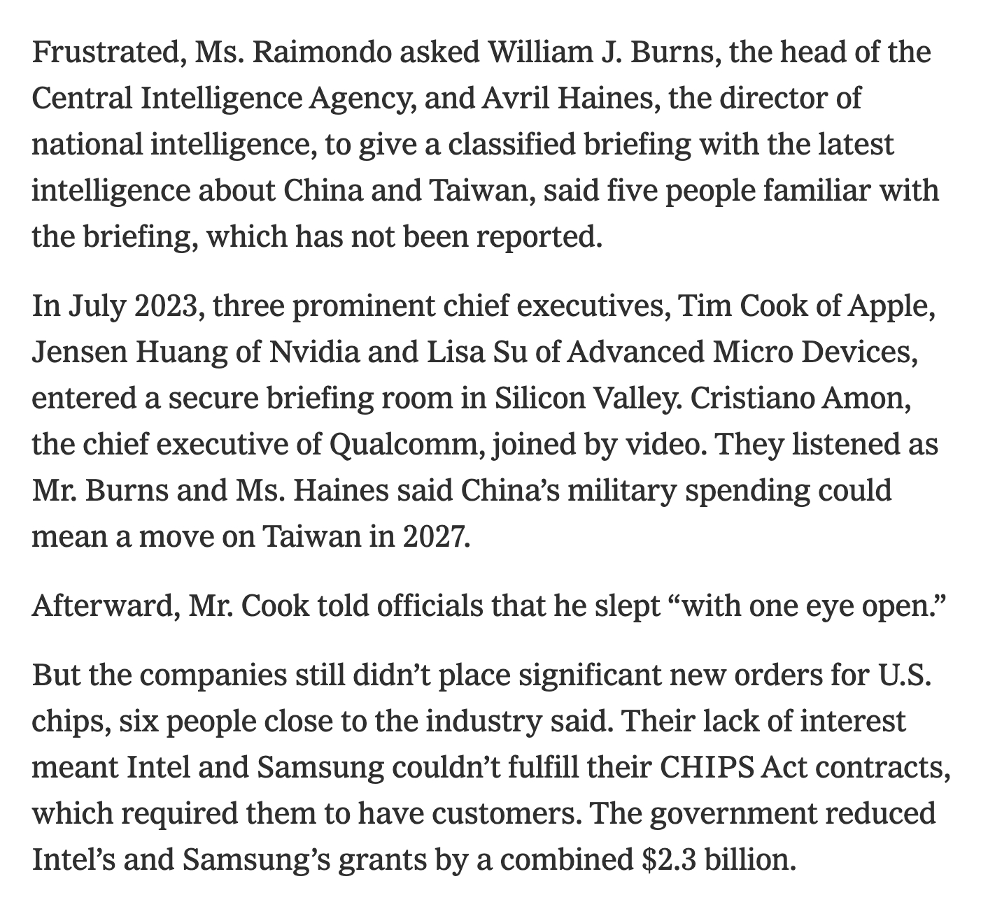 飞扬军事 “2023年7月，三位科技巨头的首席执行官：Tim Cook（Appl