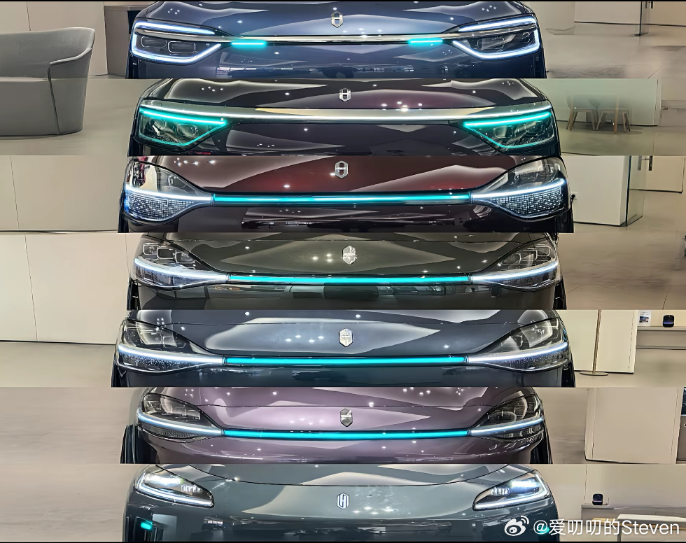 鸿蒙智行目前的所有小蓝灯你们最喜欢哪个？我最喜欢问界M8的前脸小蓝灯的位置，感觉