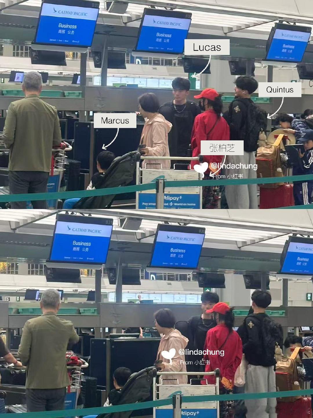 张柏芝带三个儿子现身机场机场偶遇张柏芝和三个儿子 张柏芝带三个儿子现身机场， 两