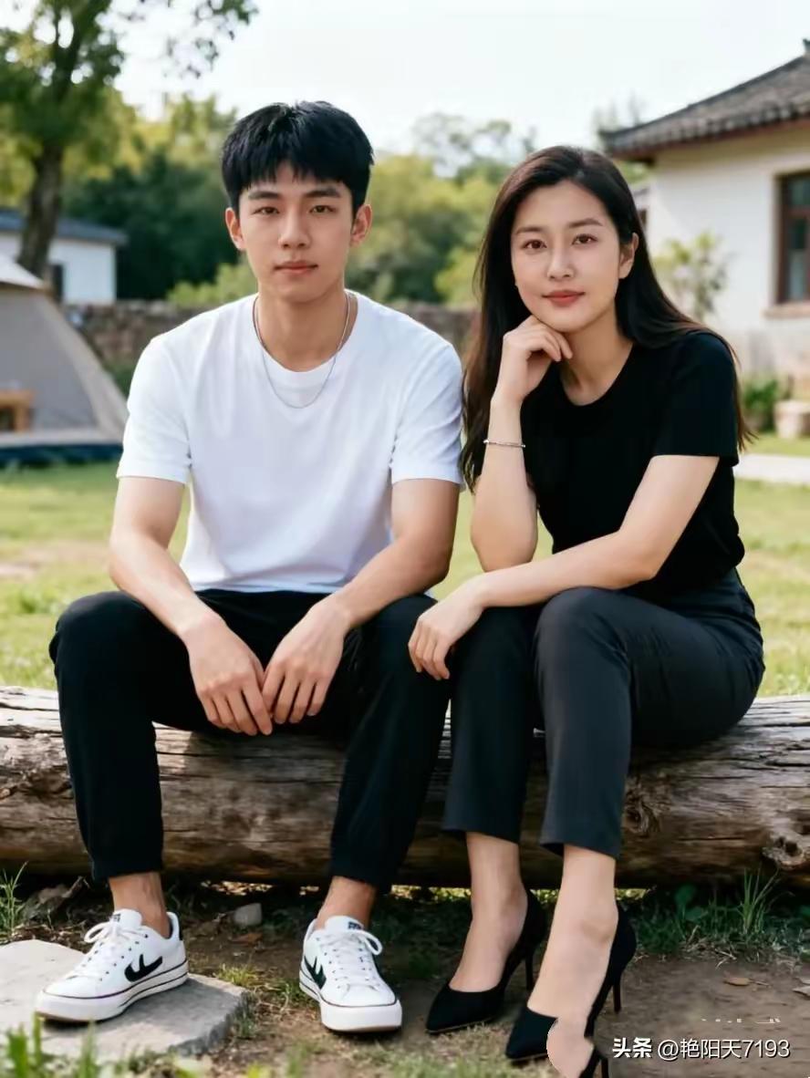 女貌男才，
两小无猜。
一结连里，
美好未来。