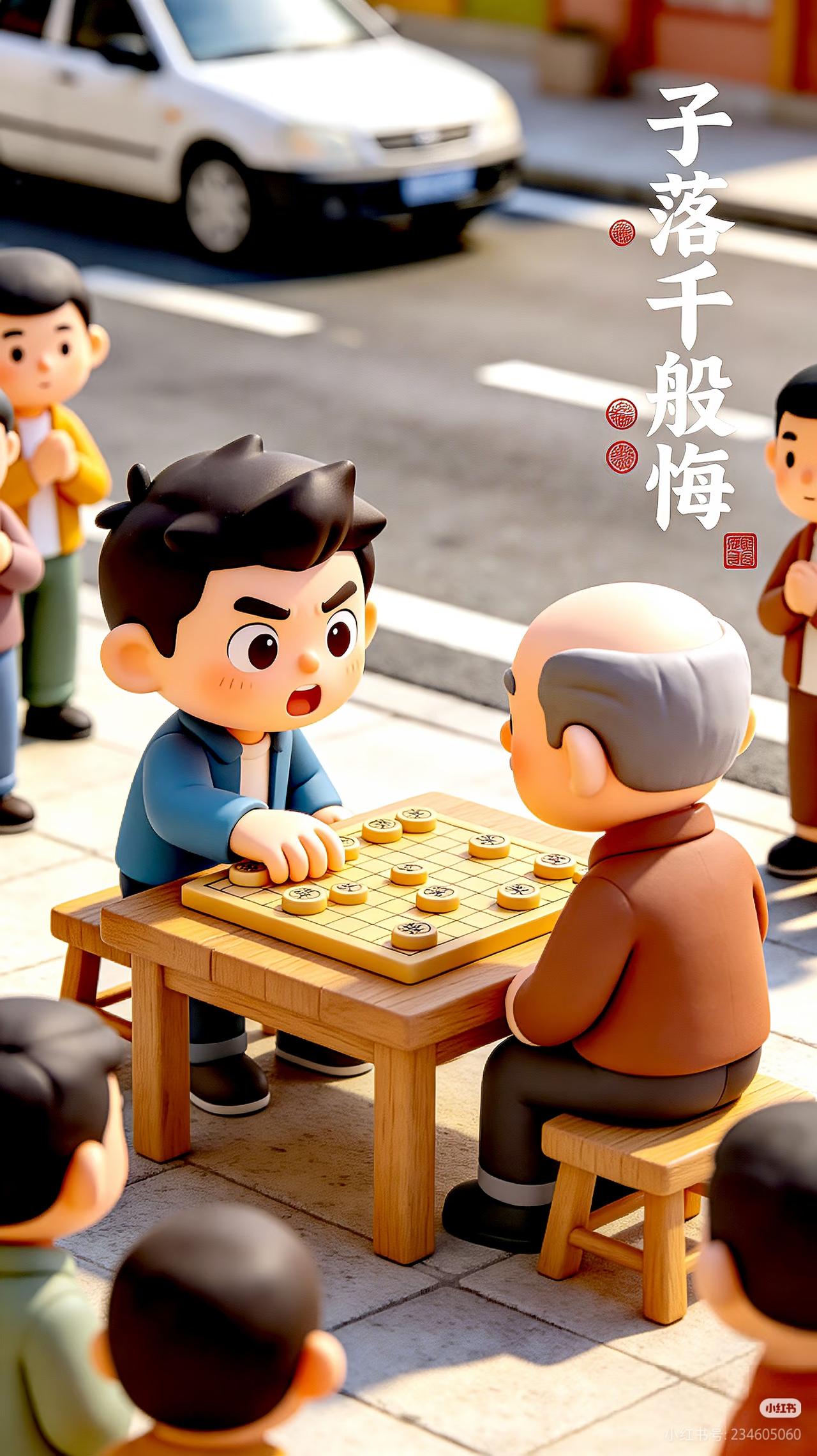 上联：子落千般悔，
下联：？