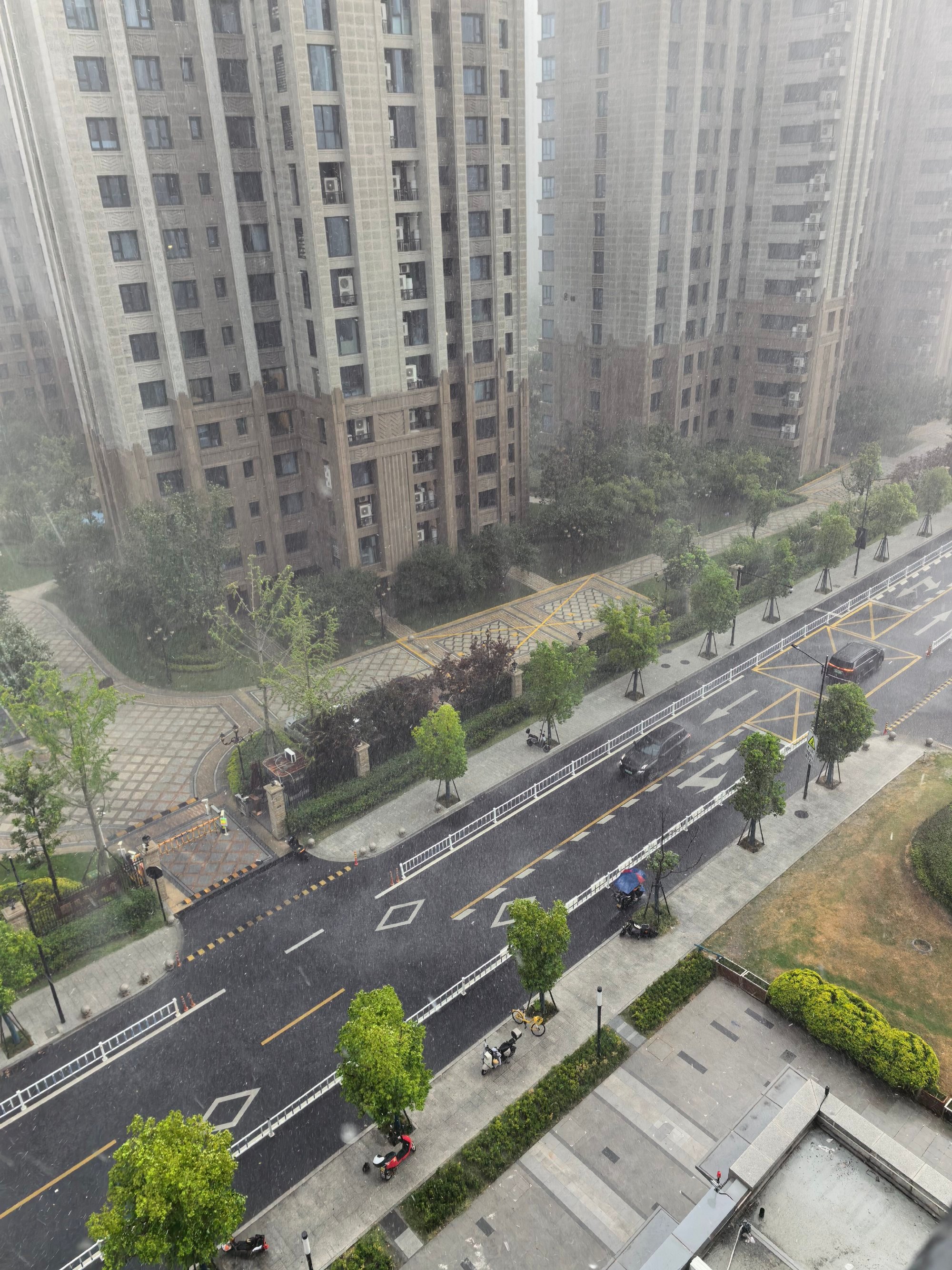 这个雨是真的大就像拿水管倒一样杭州暴雨杭州暴雨