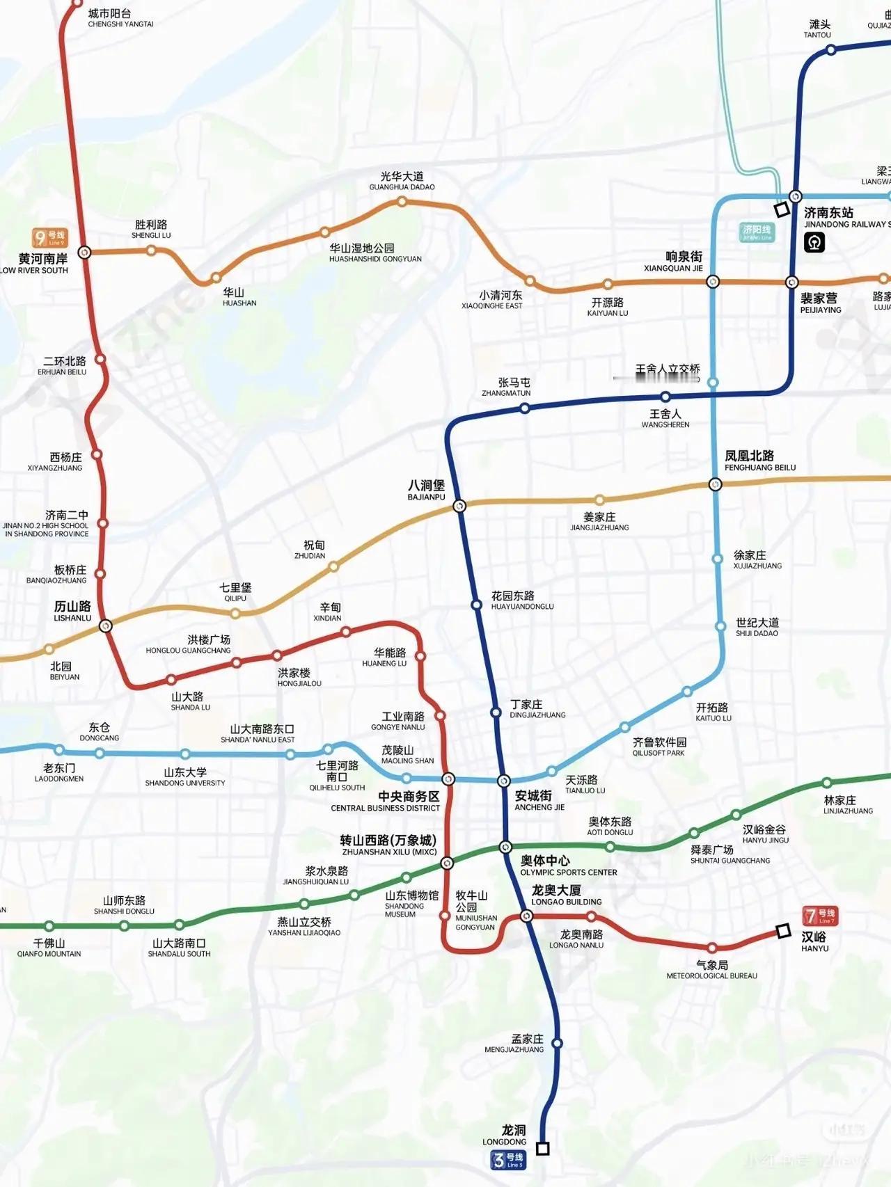 济南，7号线好别扭，应该往南走历山路舜耕路到领秀城