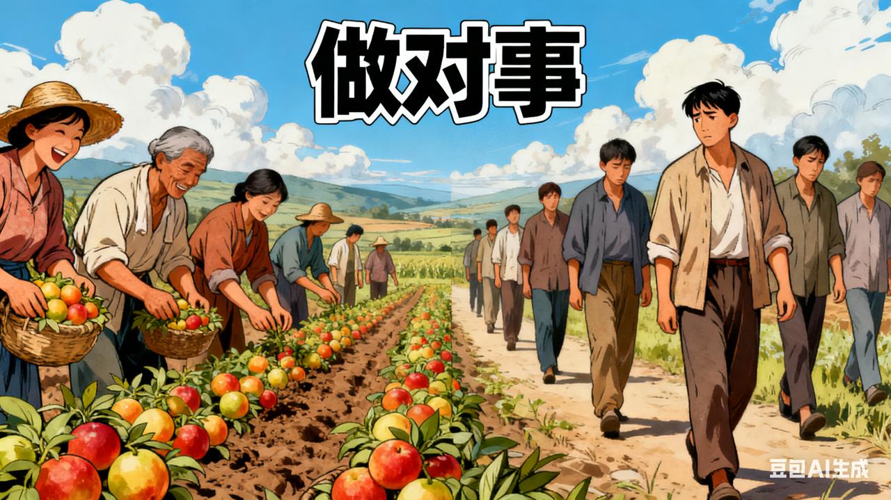 你要一定记住这句话：
跟对人
选对路
做对事
比努力更重要
跟着蜜蜂找花朵
跟着