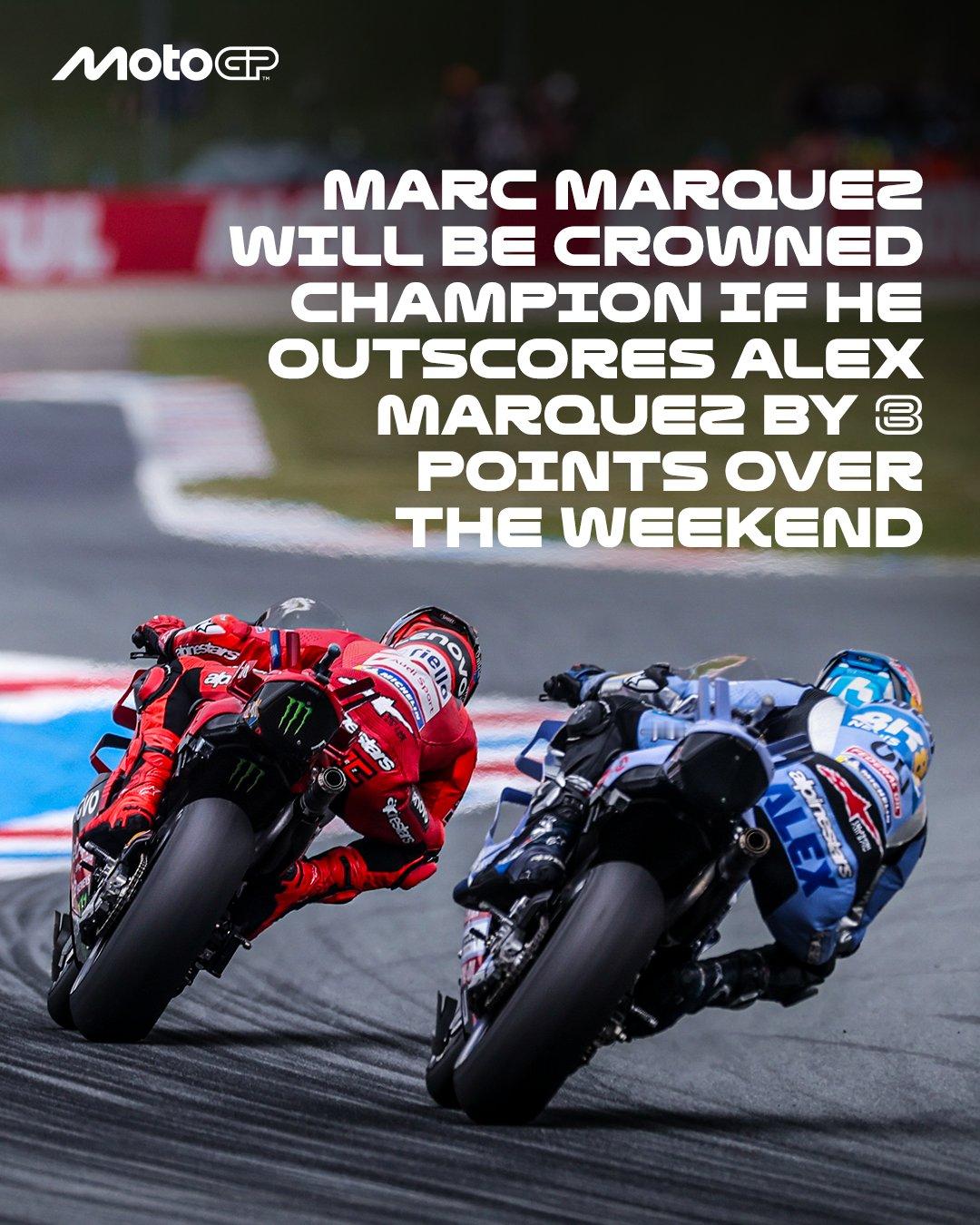 马克·马奎兹本周提前锁定MotoGP世界冠军条件：整个周末比弟弟多拿3分理论上冲