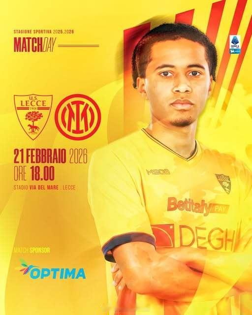 莱切vs国际米兰 24:30，搭档解说25-26赛季意甲联赛第26轮：莱切vs国