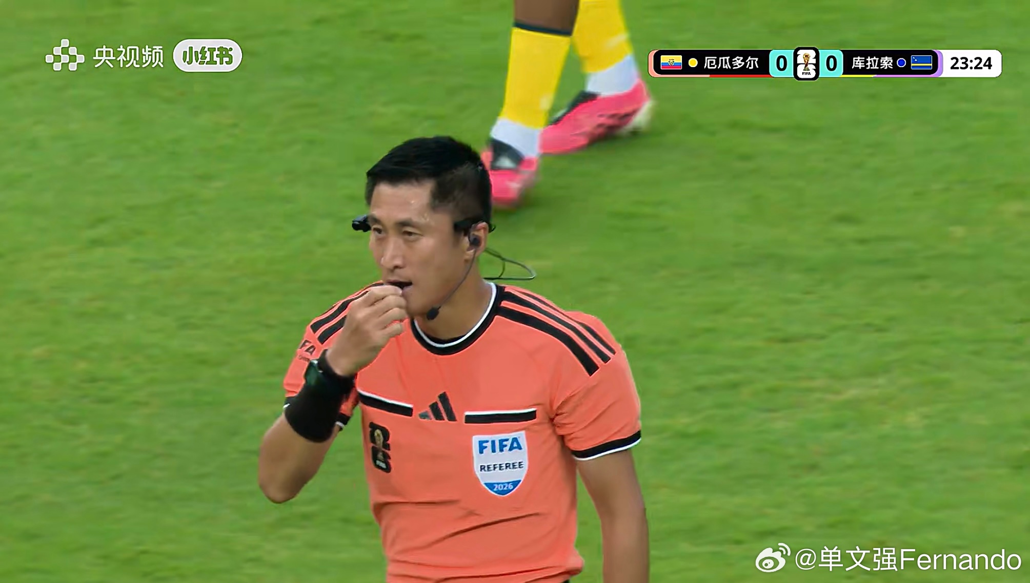马宁迎2026世界杯首秀 马宁！！！补水时间到！！！厄瓜多尔🇪🇨vs库拉索?