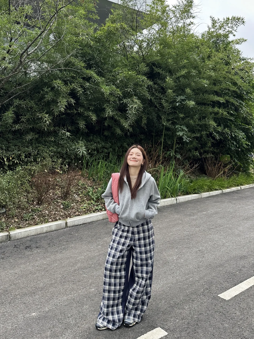 155 100斤 格子👖好穿又舒服