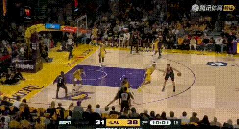 湖人打火箭就一招——包夹持球人！
看看2节初申京、小贾这2失误（图1-2），全是