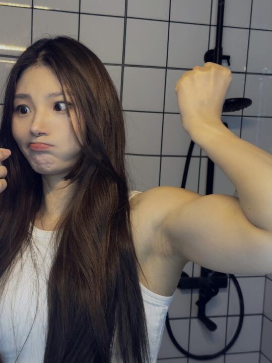 健身女孩的反差感