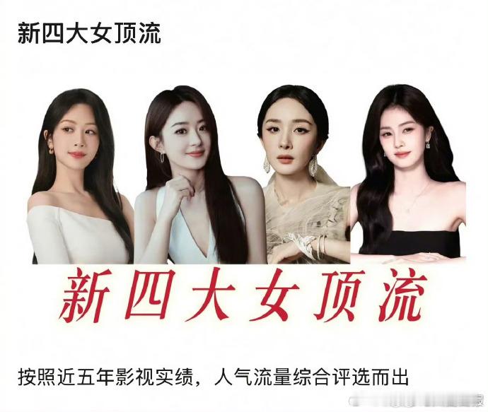 赵丽颖杨幂杨紫白鹿新四大女顶流新四大女顶流官宣！杨紫赵丽颖杨幂白鹿，个个都是收视