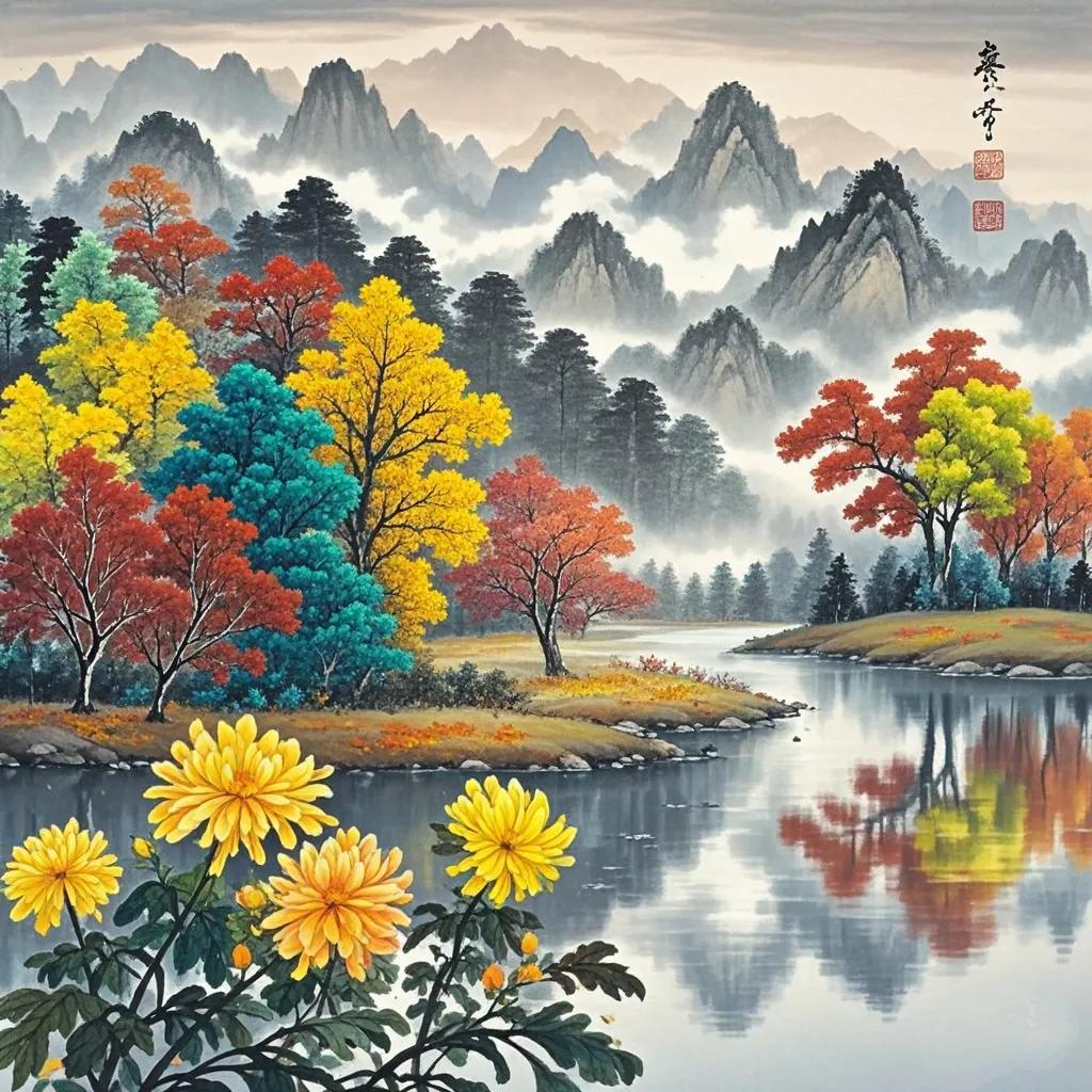 《赏秋赋》
 
秋气渐浓，金风乍起。览山川之胜景，感时序之推移。
 
叶舞翩翩，