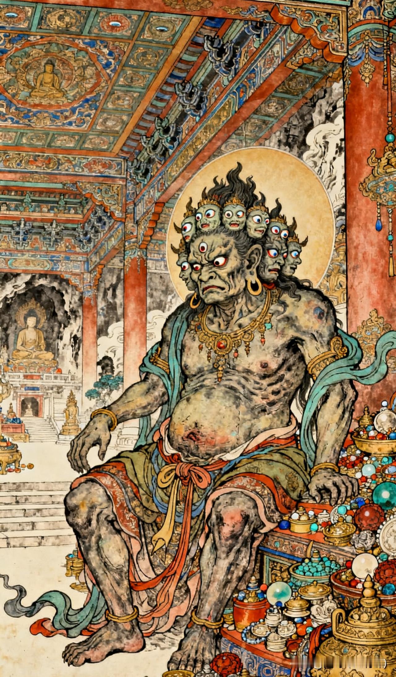 福中藏刀的“非天”炼狱：有人天天争强好胜，竟在造阿修罗道的业？
 
很多人熟知“