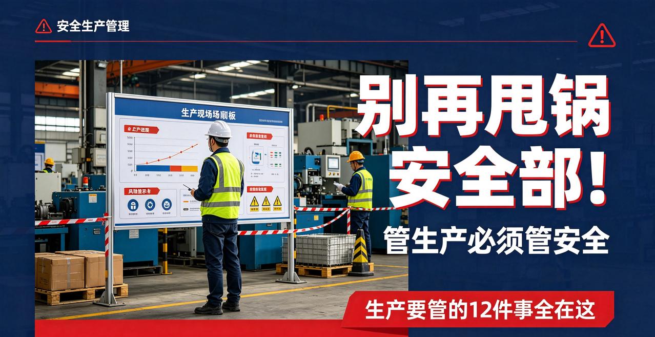管生产必须管安全，生产要管的12件事全在这
 
很多车间主任、生产主管、班组长，