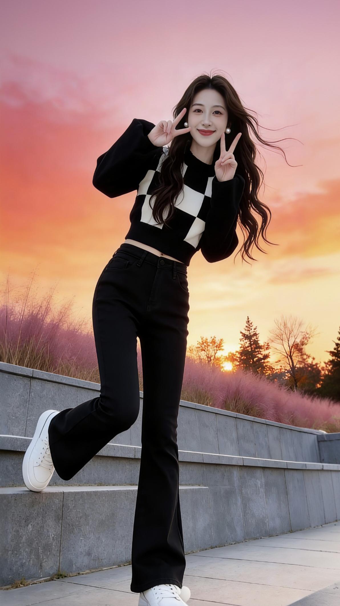 爱了爱了 这也太好看了 微喇牛仔裤女装穿搭百搭洋气