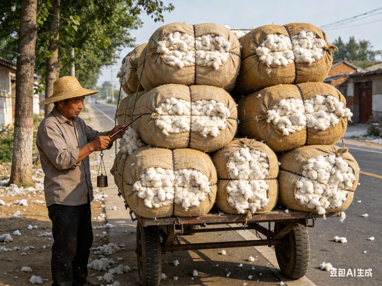 小时候跟着爸爸去卖棉花，农场轧花厂压级压价，拉去复兴以为能好点，结果天下乌鸦一般