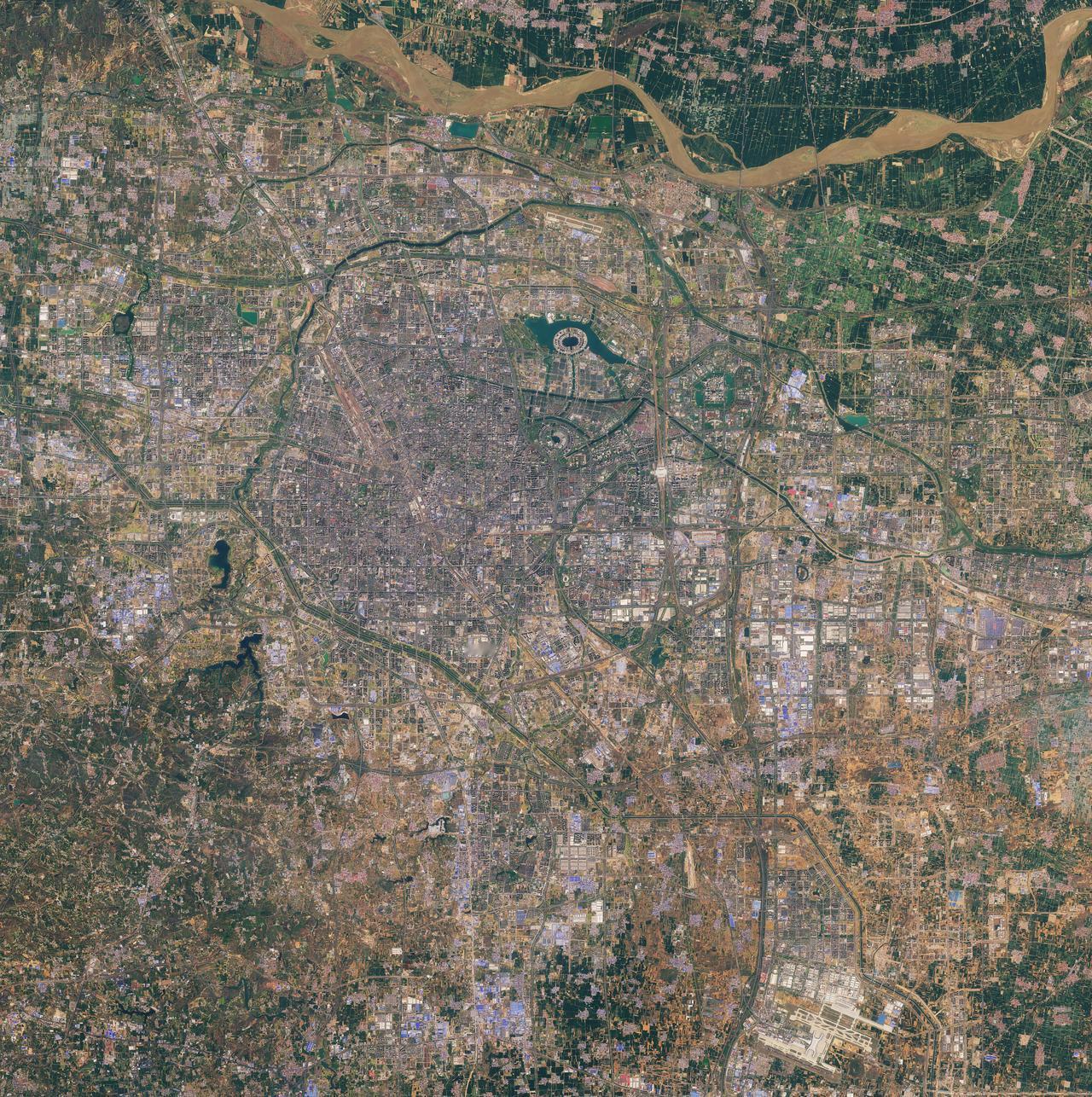 河南省郑州市最近卫星图（4.10）