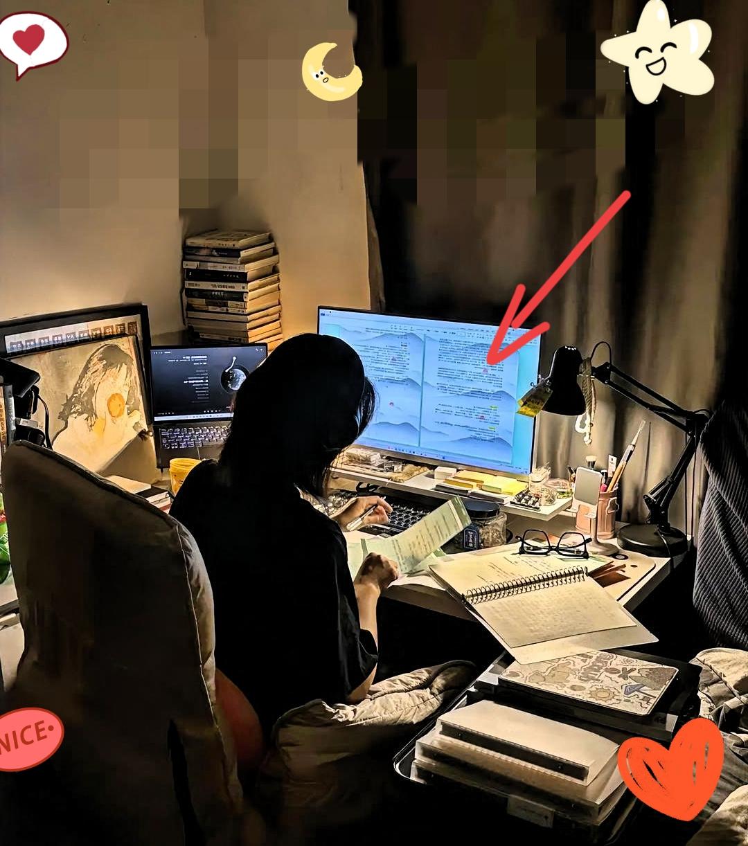 谁能想到？
断更摆烂、
天天摸鱼打麻将的我，
随手发了张革命前辈的图，
竟炸出4