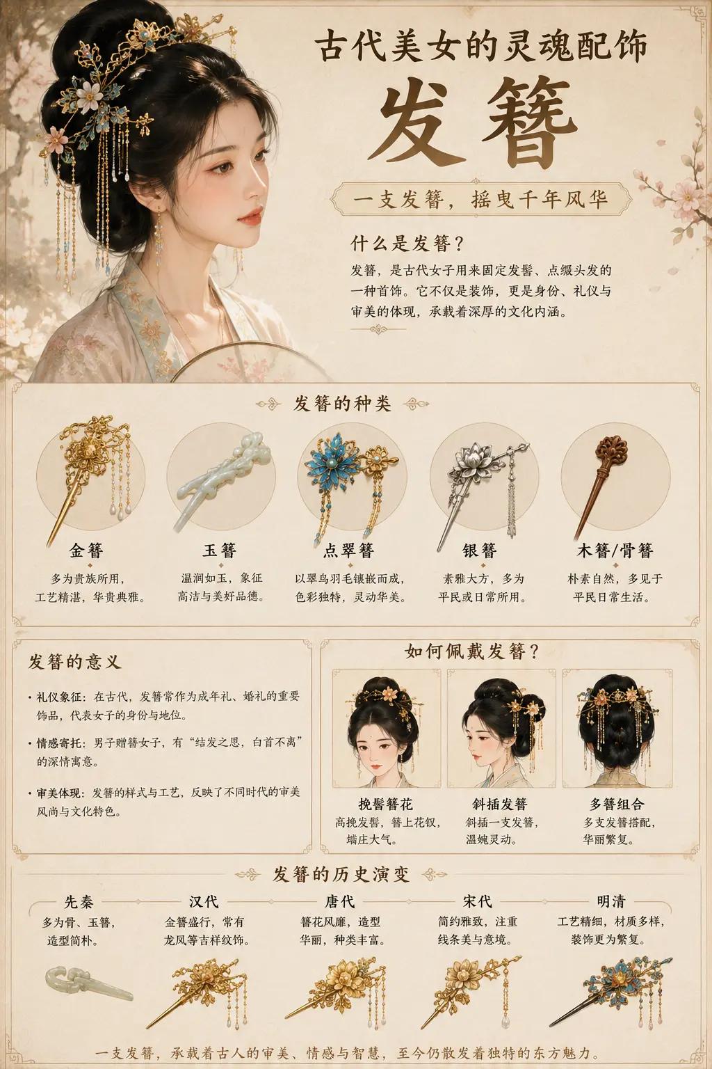 “中国古代年轻女子，佩戴金色点翠发簪，半侧脸特写，古风写实，柔和自然光，宋代审美
