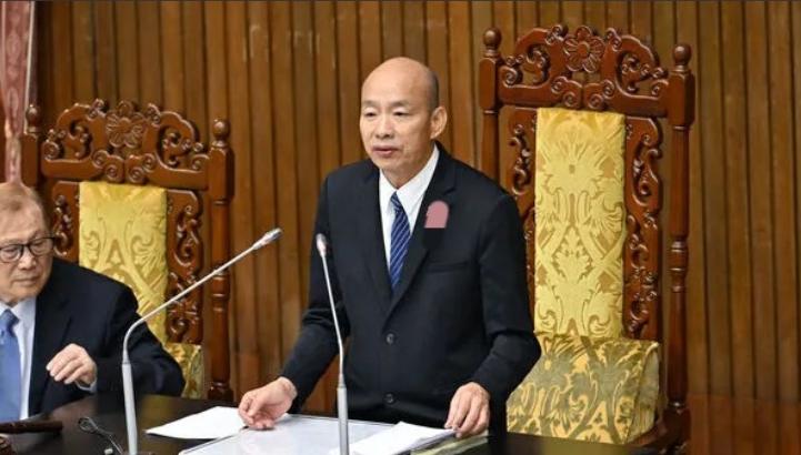 韩国瑜：卓荣泰不能不副署、不执行。总预算三读通过后，立法机构负责人韩国瑜8月14