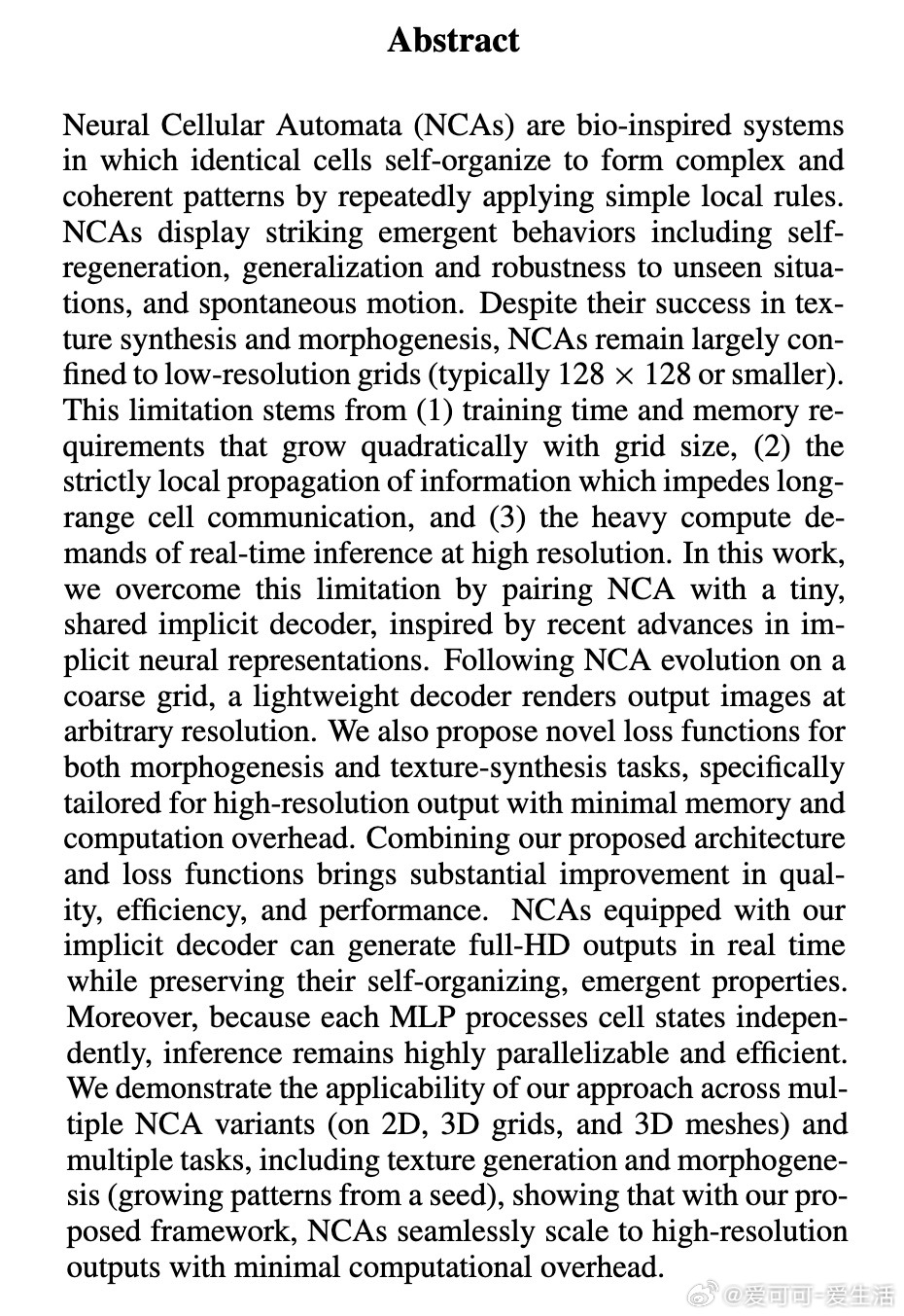 [CV]《Neural Cellular Automata: From Cell