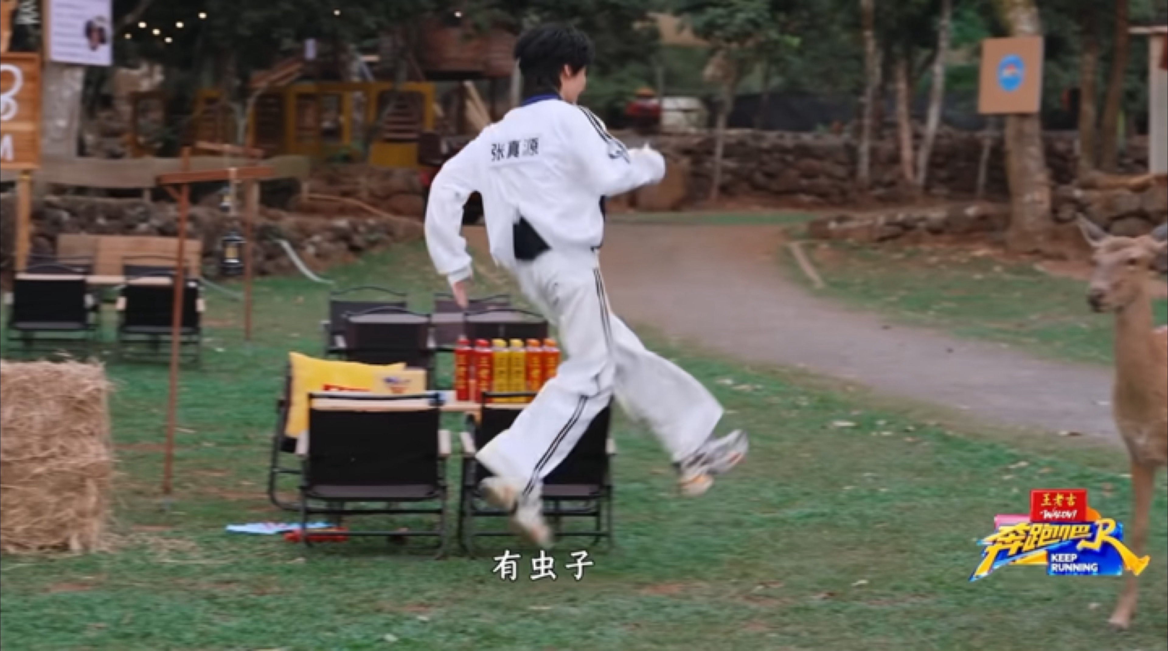 谁来救救这个张真源为了甩掉腿上的虫子要踢正步踢出省了啊啊啊啊啊啊此男弹跳力极强！